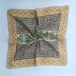 Scarfs Pure Cotton Hand Block Printed Bandanas For Women Gift Small Indian Design 21 inch Size Hairband Chest Cover Handmade Bandana