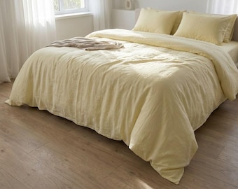 Organic Linen Cotton Duvet Cover Set | Boho Bedding (3 Piece)