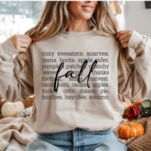 Fall Definition Sweatshirt, Cozy Thanksgiving Sweatshirt