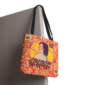 Vibrant Floral Tote Bag: Eco-Friendly Polyester Carry-All