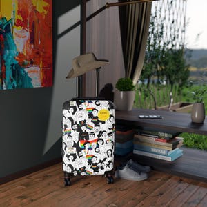 Vibrant Love-Themed Suitcase, Travel Luggage, LGBTQ+ Pride Bag, Colorful Carry-On, Unique Vacation Gear