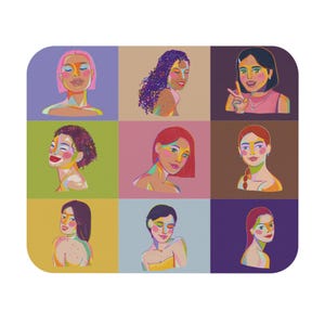 Colorful Illustrated Mouse Pad: Artful Desk Decor for Creatives