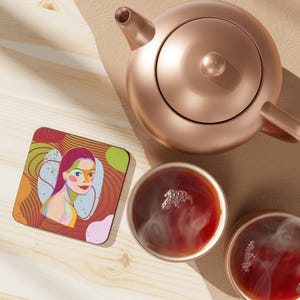 Colorful Art Coaster: Vibrant Home Decor, Coffee Table Accessory