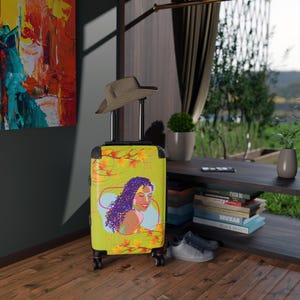 Vibrant Artist-Designed Suitcase, Travel Luggage, Patterned Carry-On, Unique Vacation Bag, Colorful Suitcase for Adventurers