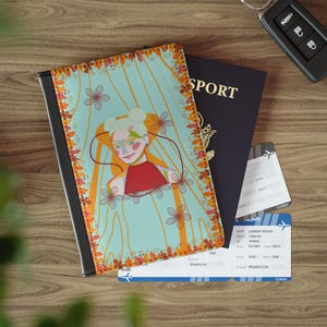 Floral Passport Cover: RFID-blockierende Reisebrieftasche aus Kunstleder