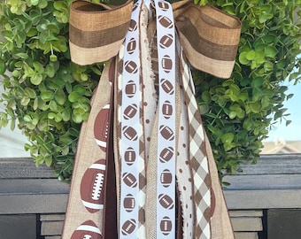 Football Classic Ribbon Bundle with BOW- wreath ribbons- (26")