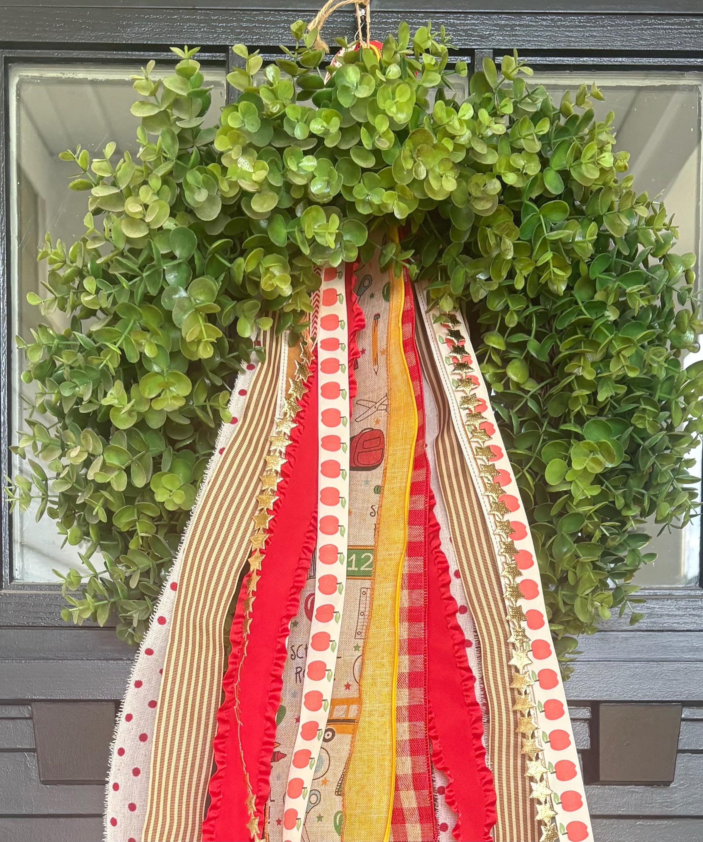 Back to School Bundle-Wreath Ribbons(RESTOCK)-Teacher Appreciation Fall Wreath Ribbons-coffee filter wreath ribbons(26")