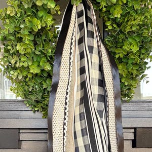 Simply Black and Cream Everyday Ribbon Bundle-Wreath Ribbons