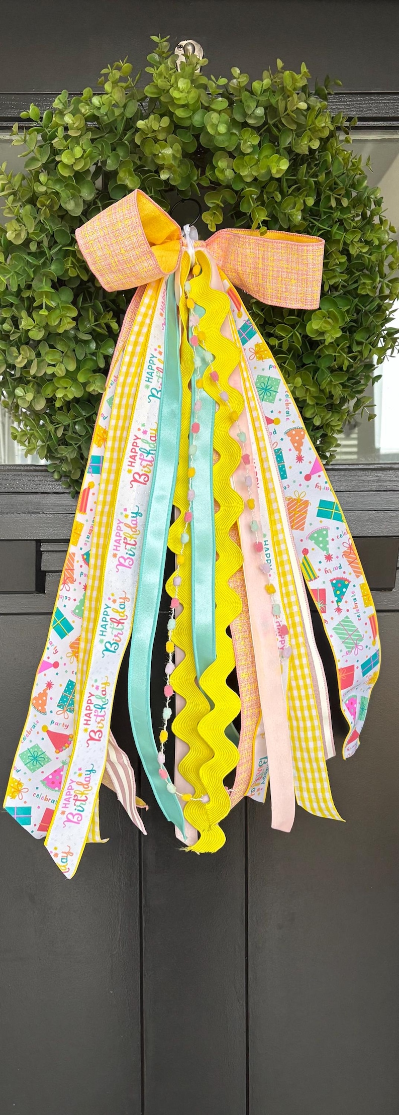 Happy Birthday Ribbon Bundle With Bow-wreath Ribbons - Etsy