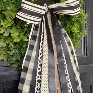Black and Cream Everyday Ribbon Bundle with BOW image 5