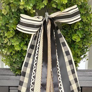 Black and Cream Everyday Ribbon Bundle with BOW image 4