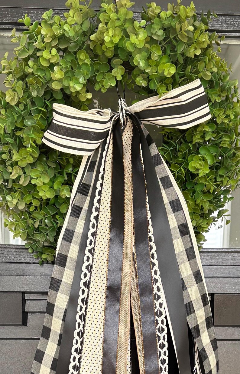 Black and Cream Everyday Ribbon Bundle with BOW image 4