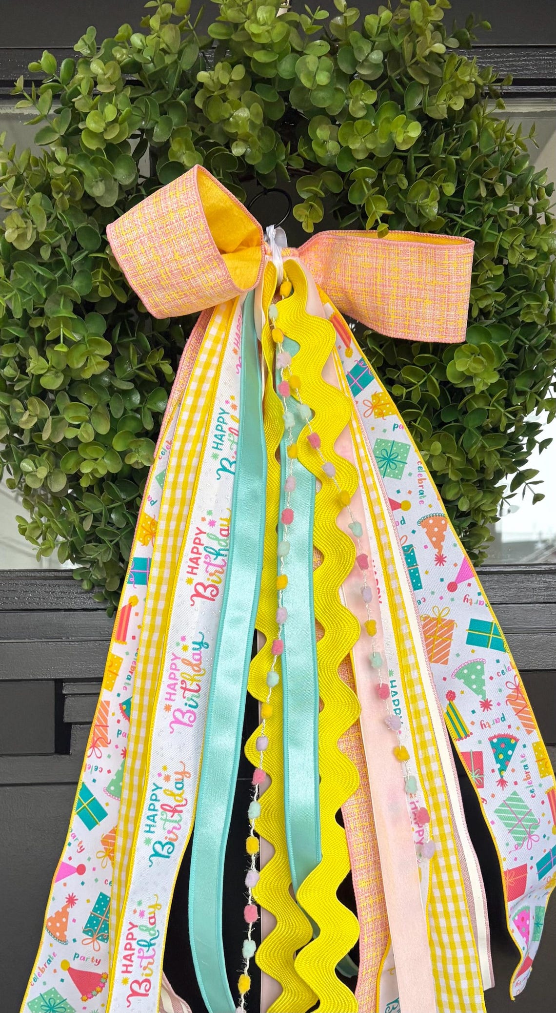 Happy Birthday Ribbon Bundle With Bow-wreath Ribbons - Etsy