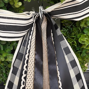 Black and Cream Everyday Ribbon Bundle with BOW image 3