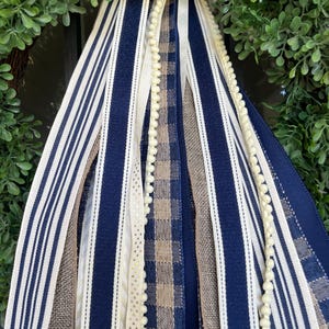 Simply Navy Wreath Ribbon Bundle-wreath Ribbon Set-coffee Filter Wreath ...