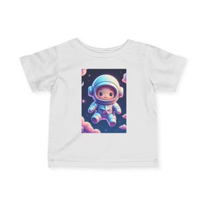 Cute Astronaut Infant Tee, Space Baby Shirt, Toddler Fine Jersey T-Shirt, Kids Space Clothing, Baby Shower Gift, Cartoon Tee
