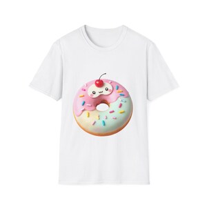 Cute Donut Graphic Unisex T-Shirt, Sweet Treat Tee, Casual Wear, Gift for Food Lovers, Birthday Present, Summer Fashion