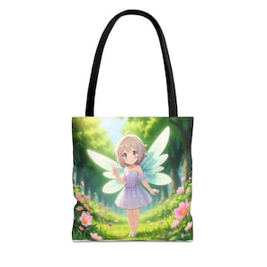 Enchanting Fairy Tote Bag, Fantasy Artwork Bag, Floral Print Handbag, Gift for Nature Lovers, Cute Tote for Everyday Use