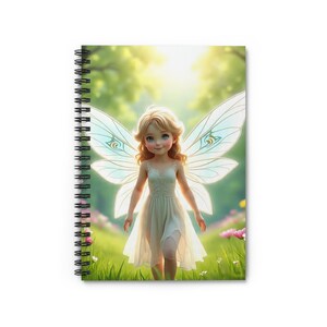 Fairy Spiral Notebook - Dreamy Ruled Pages, Butterfly Aesthetic, Perfect for Note-Taking, Journaling, Gift for Kids, Fairy Lovers