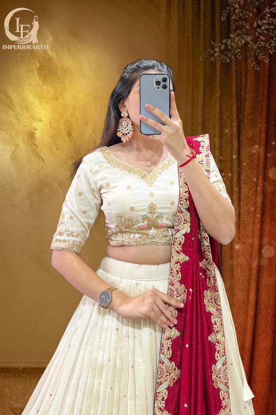 HSD Lehenga choli met dupatta, Indiase feestkleding lehenga voor