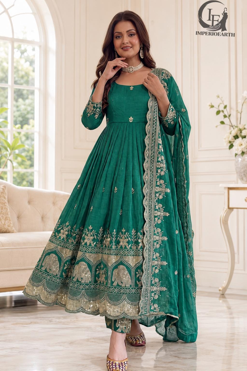 Green Gown Dupatta - Etsy