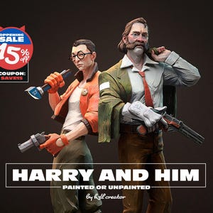 Disco Elysium Diorama or Model Kit - Distopic Game - Large Display Figurine - Hand painted or unpainted options - Gift for gamers