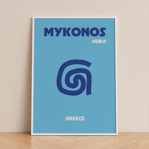 Póster Meandro de Grecia: póster gráfico minimalista inspirado en el arte griego antiguo, impreso en Francia (formato A4/A3)