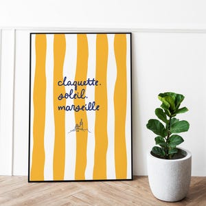 Marseille Poster – South Poster – Marseille Sun Flip Flops – Southern Wall Decor Poster – Marseille Poster