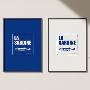 LA SARDINE Poster – Marseille Typographic Art – Southern Decor – Marseille Poster – South of France Poster – Marseille Kitchen Poster