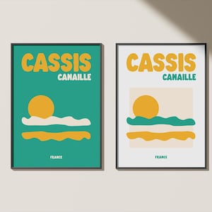 Cassis Canaille Poster – Decorative Minimalist Illustration – South of France Poster – Mediterranean Coast Poster – Cassis Wall Decor
