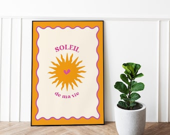 Colorful decorative poster – Sunshine of my life – Decorative quote poster – Decorative colorful poster – Fun quote illustration
