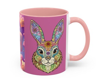 Mugs love happy time for you and enjoy with coffee, Rabbit Mugs