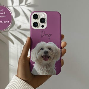 Personalized Pet Photo Phone Case: Custom Dog & Cat Design