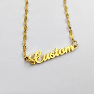 Collar con nombre personalizado para mujer, colgante con letra personalizada en acero inoxidable, conjunto de joyería de moda, regalo en oro, plata y oro rosa.