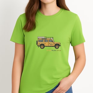 No Map No Plan Just Go T-Shirt | Safari Jeep Abenteuer T-Shirt | Fernweh Unisex Shirt | Reise-Liebhaber-Geschenk-Idee | Unisex