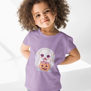 Cute Halloween Infant Tee, Baby Halloween Shirt, Pumpkin Ghost Tee, Toddler Halloween Outfit, Spooky Kids T-Shirt