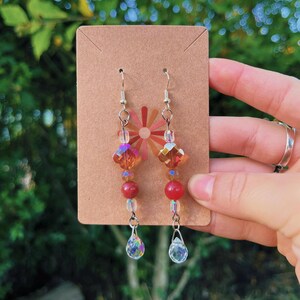 Sun Catcher Earrings, Suncatcher Jewelry, Crystal Earrings, Reflective Earrings, Rainbow Iridescent Earrings