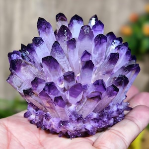 Natural Rainbow Aura Crystal Cluster, Handmade Iridescent Electroplated Reconstituted Quartz Cluster, Meditation Crystal Specimen Gifts
