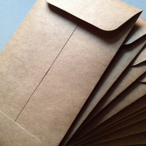 100 envelopes Kraft - Tamanho 6 1/2" x 3 3/4" Kraft - 100% reciclado