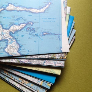 Sobres para mapas - Tamaño A2 - Sobres del Atlas mundial (5 3/4" x 4 1/4") Sobres para mapas reciclados