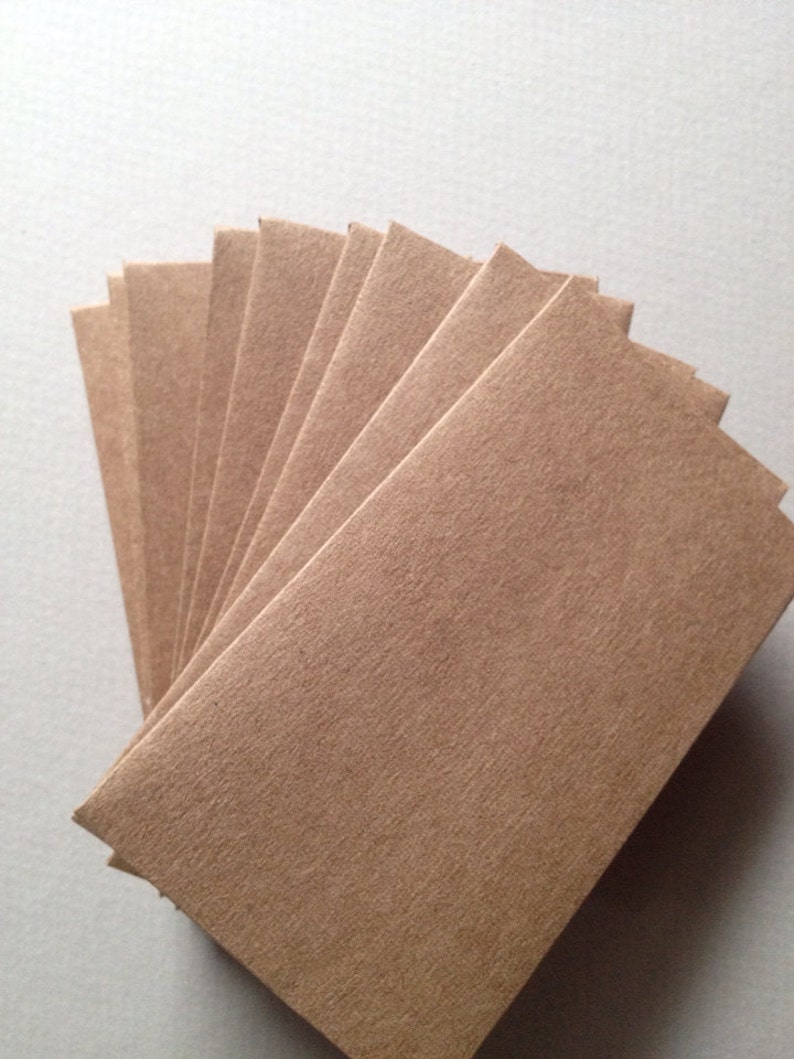 100 Kraft Envelopes 100% recycled Size 2 1/4 x 3 1/2 image 4