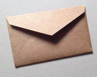 50 Kraft Envelopes - Size 2 1/4" x 3 1/2"