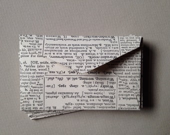 25 Mini Upcycled Dictionary Envelopes -Size 2 1/4" x 3 1/2"