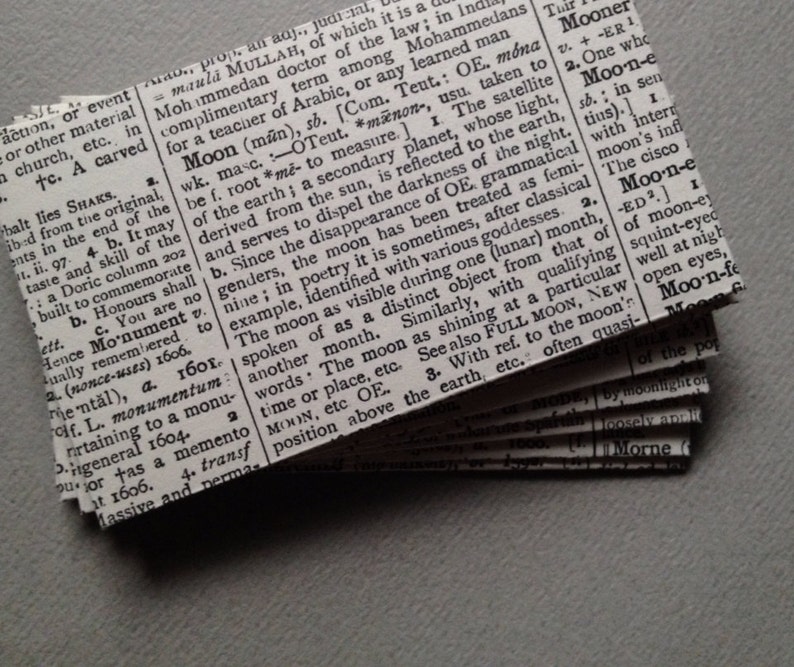 Mini Upcycled Dictionary Envelopes Size 2 1/4 x 3 1/2 image 4