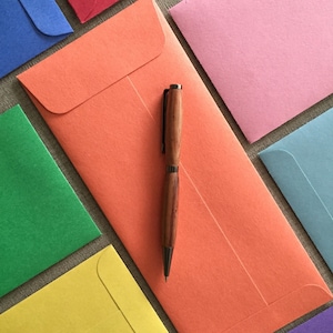 SALE 25 Multicolor Envelopes Letter Size 9 1/2 x 4 1/8 24.13 cm x 10.4775 cm Choose your Color or Assorted 100% Recycled image 1