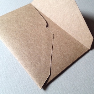 100 Kraft Envelopes 100% recycled Size 2 1/4 x 3 1/2 image 3