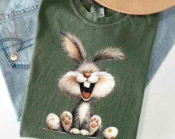 Joyful Easter Bunny Shirt, Festive Bunny Tee, Happy Easter T-Shirt, Spring Rabbit Graphic, Easter Eggs Shirt, Fun Spring Top,Sweet Party Tee