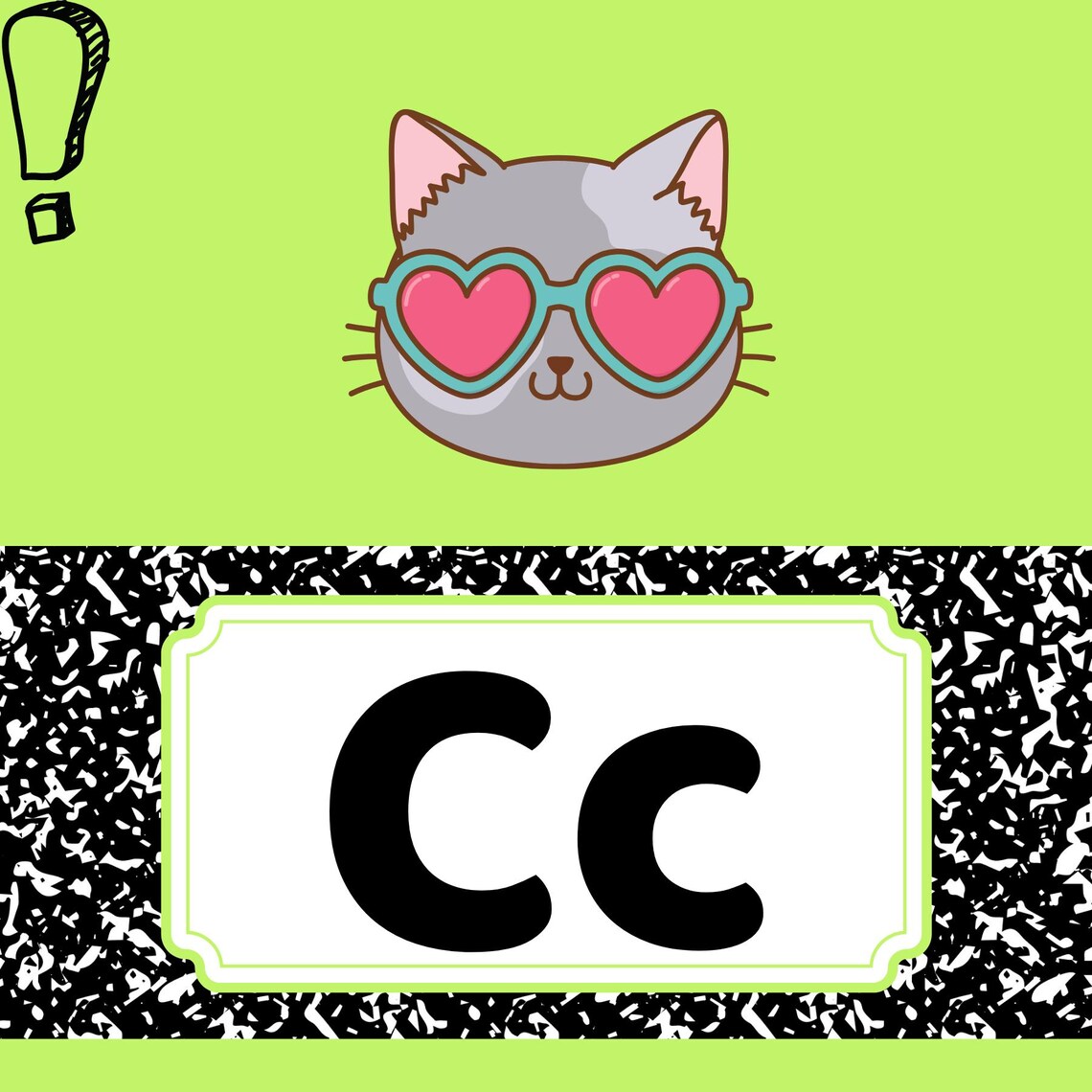 Composition Book Classroom Decor- Alphabet Posters - Etsy