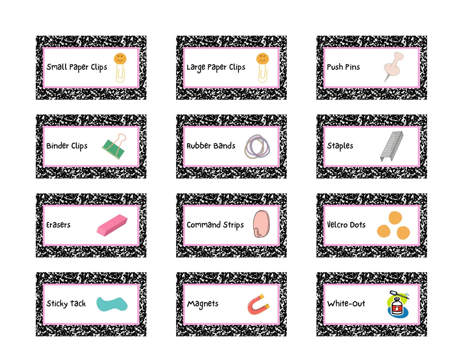 Teacher Toolbox Labels Pastel, Composition Book Classroom Decor ...