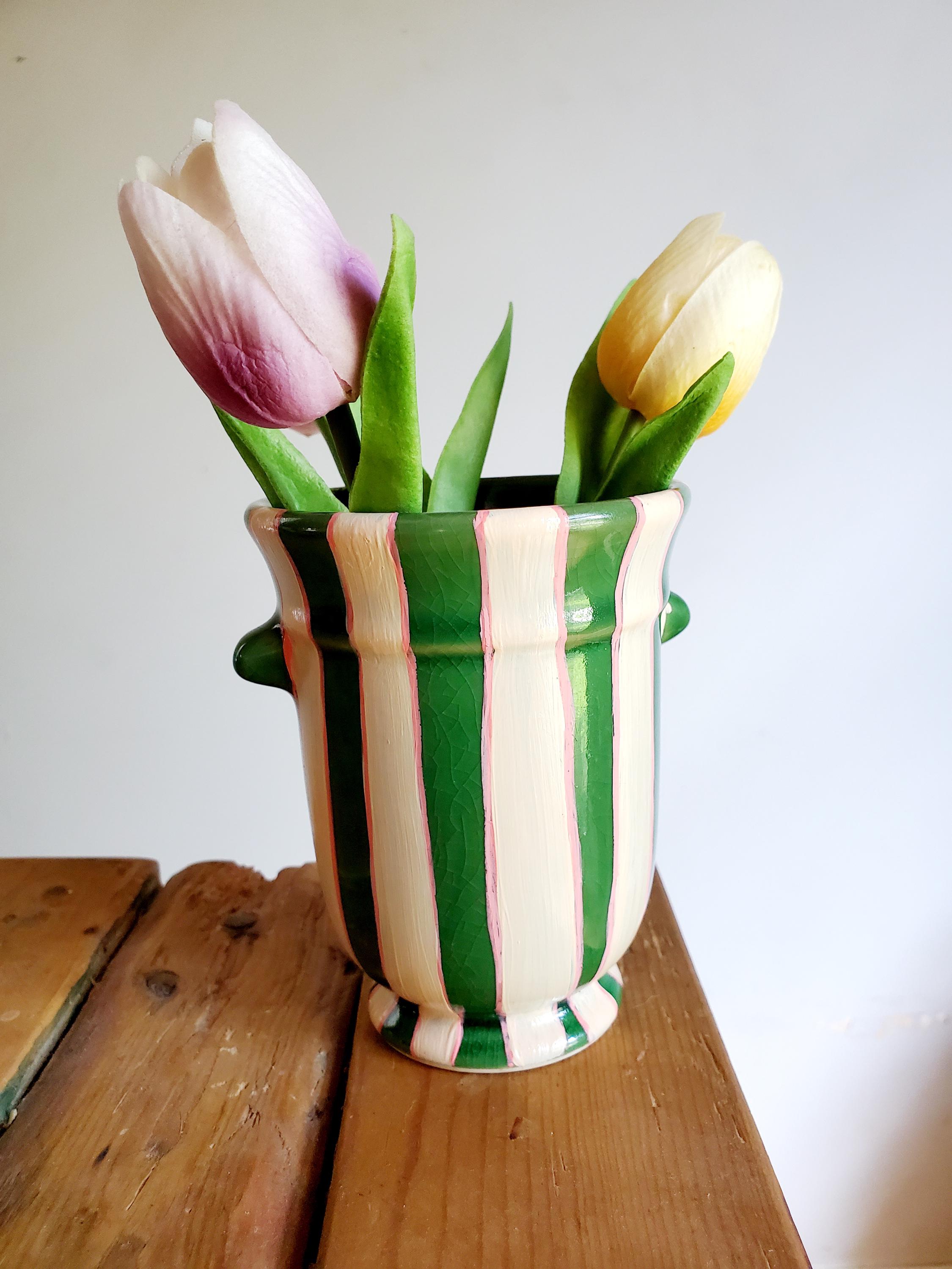 Striped Bud Vase